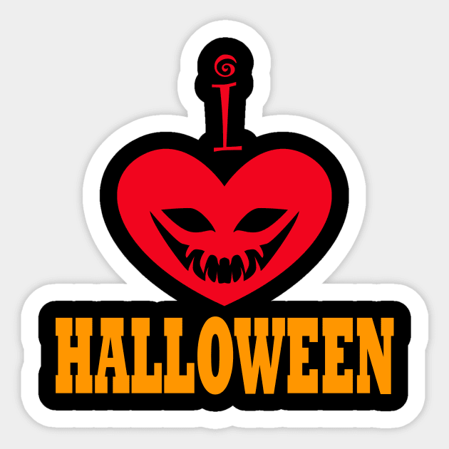 I Heart Halloween Sticker by Wickedcartoons